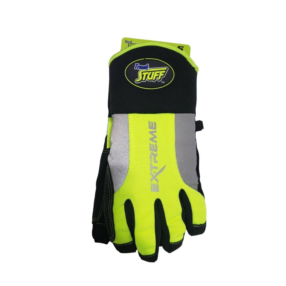 Truck Stuff Hi-Visibility Work‎ Gloves in Yellow/Black - Size Small